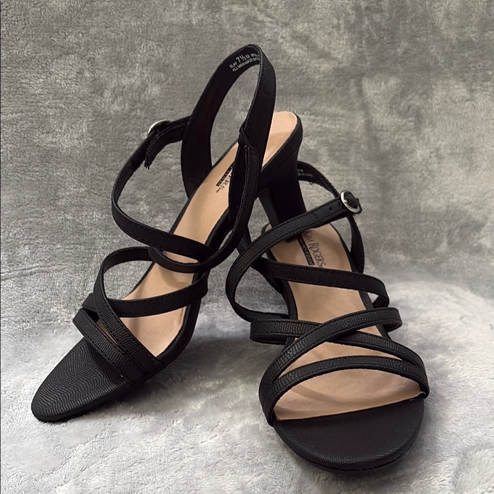 Kim Rogers Black Strappy Heeled Sandals